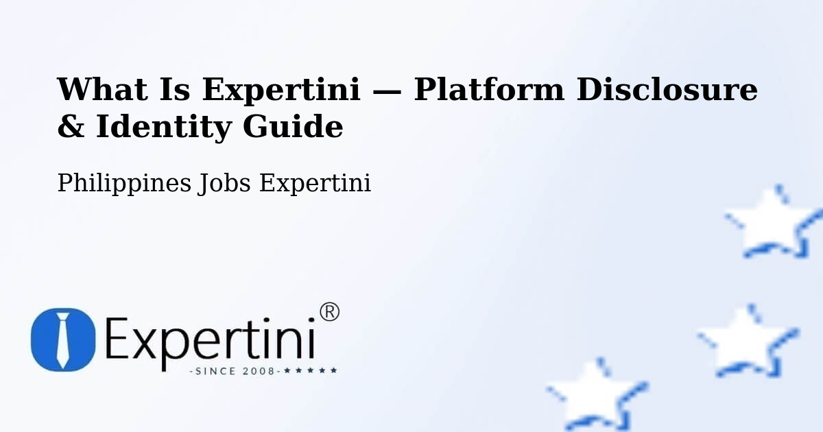 What Is Expertini — Platform Disclosure & Identity Guide – Binucayan